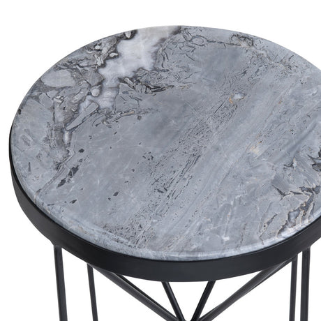 Haiden Gray/Black Accent Table - Ornate Home