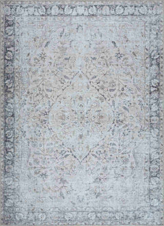 Haile Green & Pink Washable Area Rug - Clearance - Ornate Home