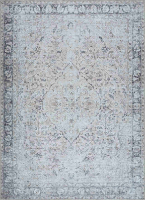 Haile Green & Pink Washable Area Rug - Clearance - Ornate Home