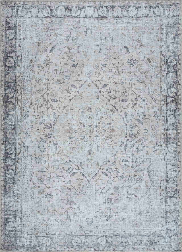 Haile Green & Pink Washable Area Rug - Clearance - Ornate Home