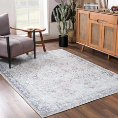 Haile Green & Pink Washable Area Rug - Clearance - Ornate Home