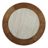 Hailey Natural Elm/Bronze Round Dining Table - Ornate Home