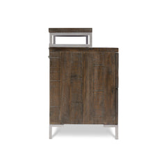Haines Grey Mist/Sable Brown 2 Drawer with Elevated Top Nightstand - Ornate Home