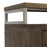 Haines Grey Mist/Sable Brown 2 Drawer with Elevated Top Nightstand - Ornate Home