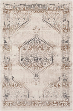 Hainesville White Medallion 10' Runner Rug - Clearance - Ornate Home