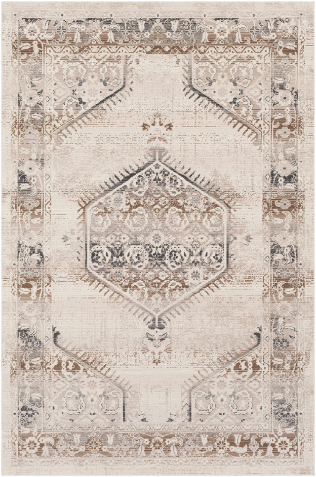 Hainesville White Medallion 10' Runner Rug - Clearance - Ornate Home