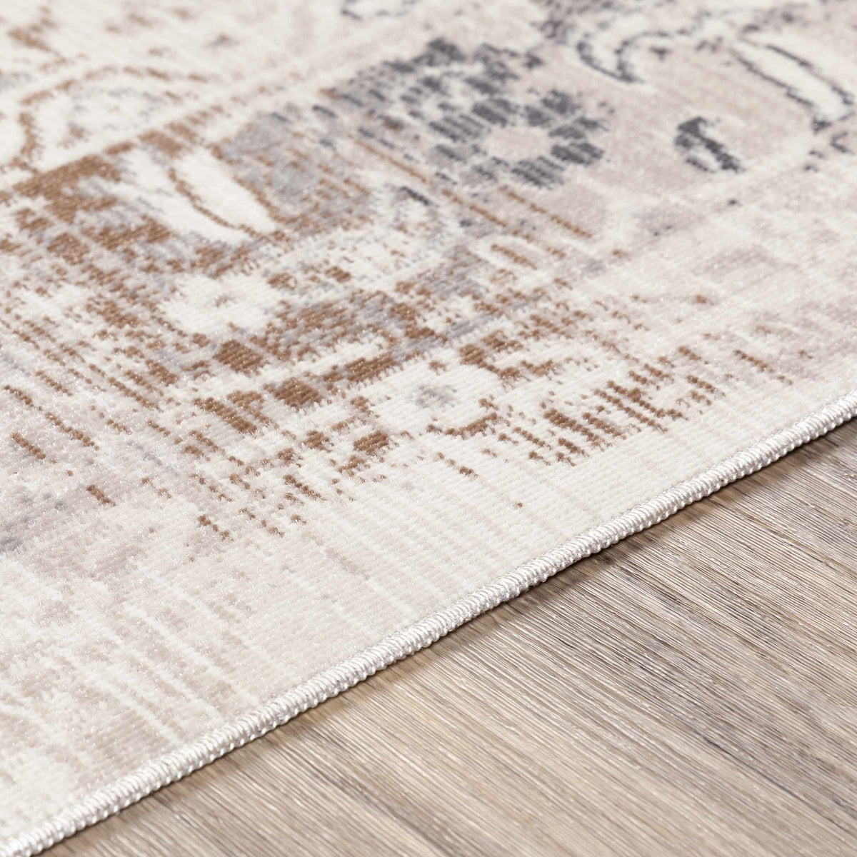 Hainesville White Medallion 10' Runner Rug - Clearance - Ornate Home