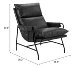 Halaus Black Accent Chair - Ornate Home