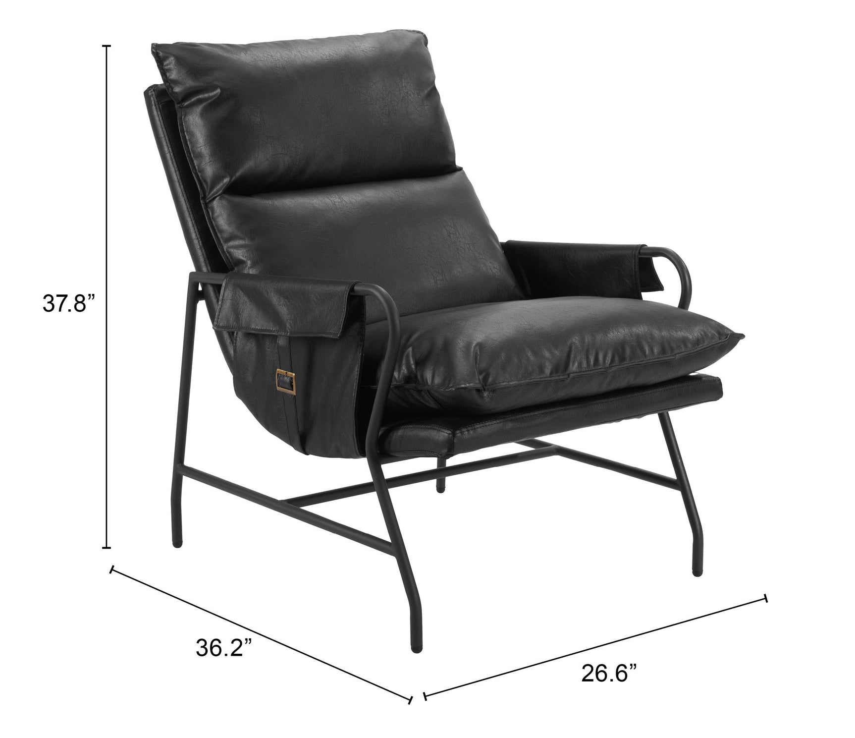 Halaus Black Accent Chair - Ornate Home