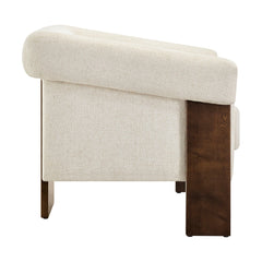 Halbrook Ivory Linen Blend Tripod Accent Chair - Ornate Home