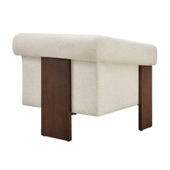 Halbrook Ivory Linen Blend Tripod Accent Chair - Ornate Home
