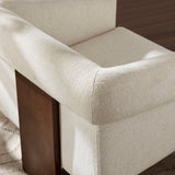Halbrook Ivory Linen Blend Tripod Accent Chair - Ornate Home