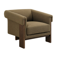 Halbrook Olive Linen Blend Tripod Accent Chair - Ornate Home