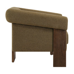 Halbrook Olive Linen Blend Tripod Accent Chair - Ornate Home