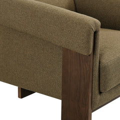 Halbrook Olive Linen Blend Tripod Accent Chair - Ornate Home