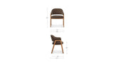 Halden Cool Brown Dining Chair - Ornate Home