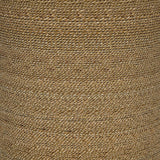 Halden Light Brown Round Woven Seagrass Accent Side Table - Ornate Home
