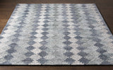 Hale Gray&Slate Diamonds Wool&Viscose Rug - Clearance - Ornate Home