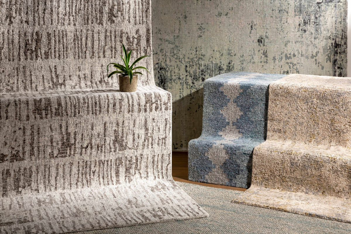 Hale Gray&Slate Diamonds Wool&Viscose Rug - Clearance - Ornate Home