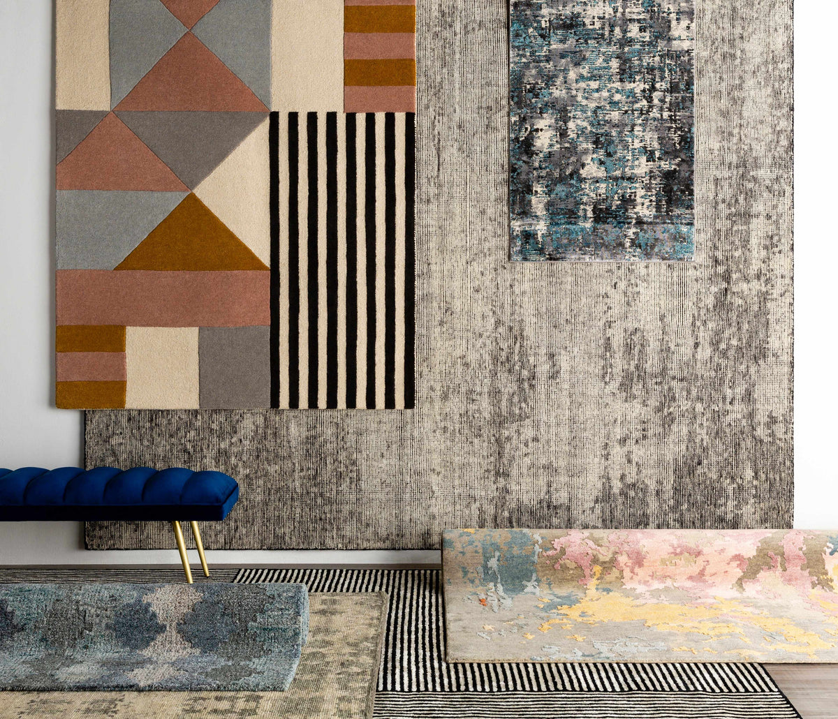 Hale Gray&Slate Diamonds Wool&Viscose Rug - Clearance - Ornate Home