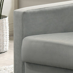 Hale Light Gray 27.5"W Velvet Accent Armchair - Ornate Home