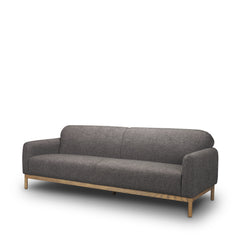 Hale Medium Brown/Gray Sofa Wood Fabric