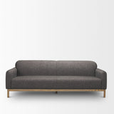 Hale Medium Brown/Gray Sofa Wood Fabric - Ornate Home