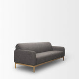 Hale Medium Brown/Gray Sofa Wood Fabric - Ornate Home
