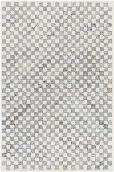 Halen Gray Checkered Area Rug - Ornate Home