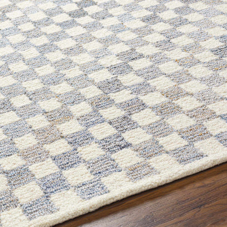 Halen Gray Checkered Area Rug - Ornate Home