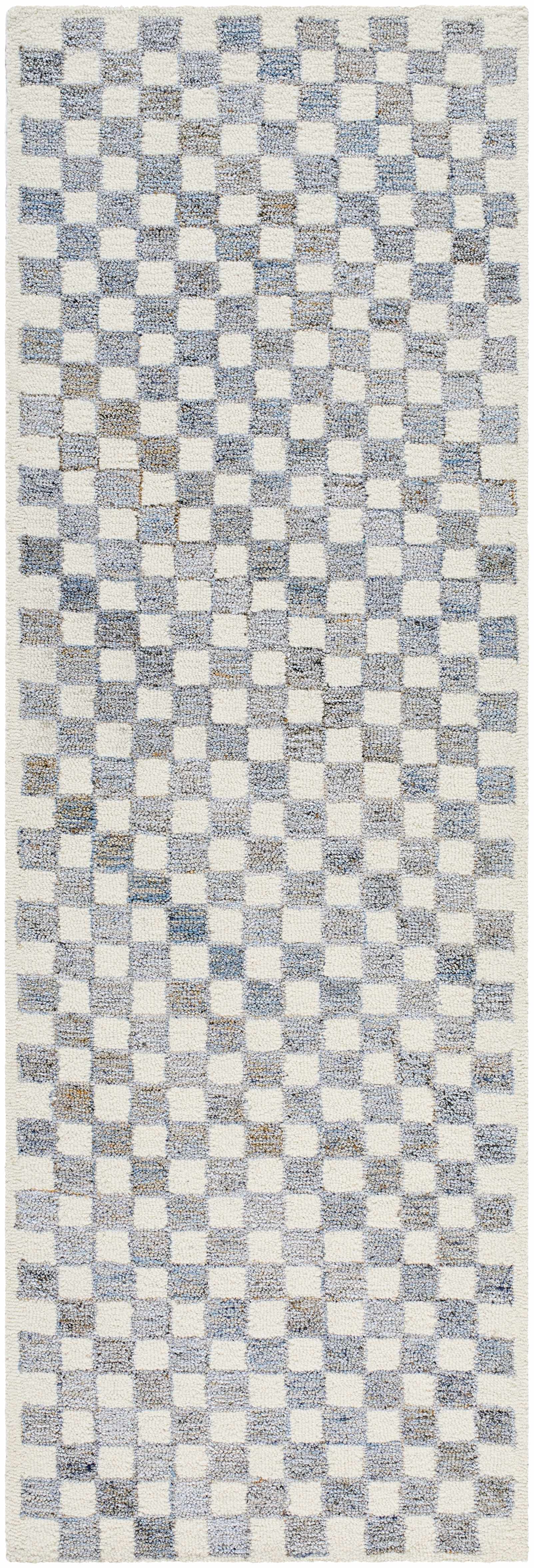 Halen Gray Checkered Area Rug - Ornate Home