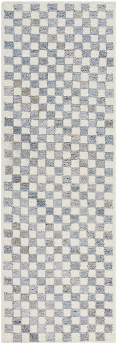 Halen Gray Checkered Area Rug - Ornate Home