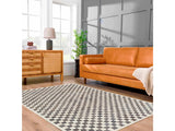 Halen Taupe Checkered Area Rug - Ornate Home