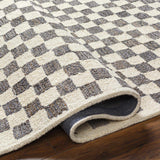 Halen Taupe Checkered Area Rug - Ornate Home