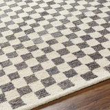 Halen Taupe Checkered Area Rug - Ornate Home