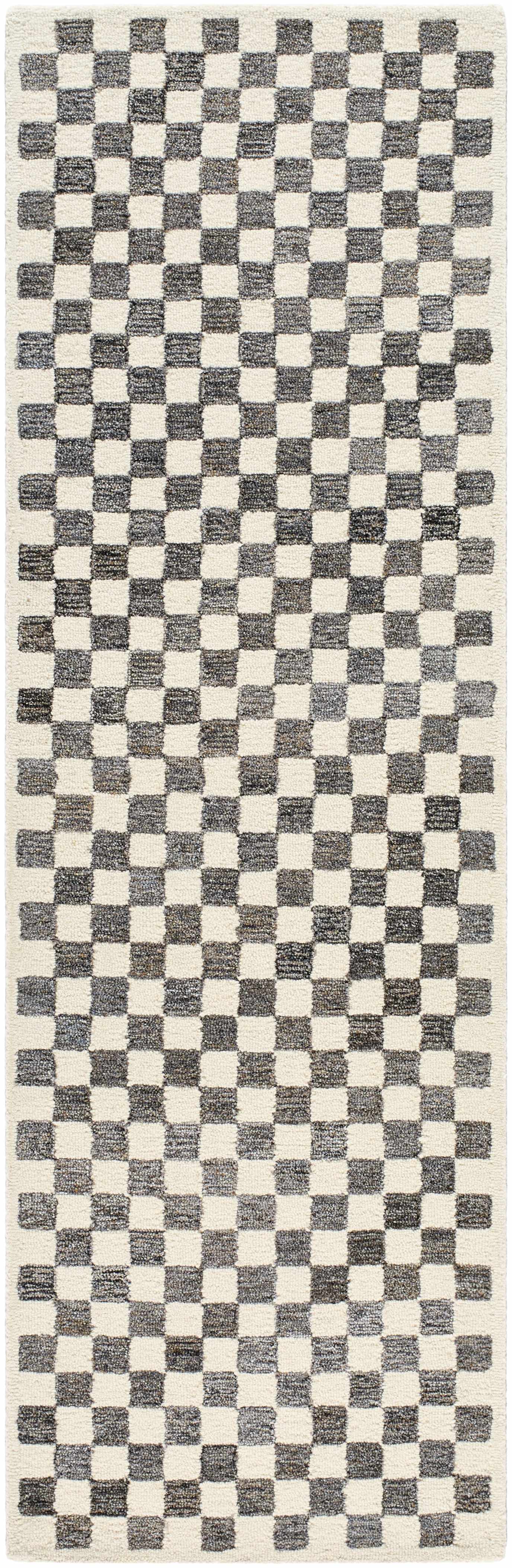 Halen Taupe Checkered Area Rug - Ornate Home