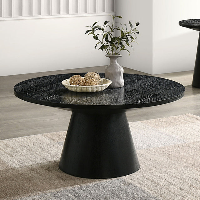 Halewood Black 36" Round Cocktail Table - Ornate Home