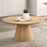Halewood Oak 36" Round Cocktail Table - Ornate Home