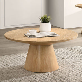 Halewood Oak 36" Round Cocktail Table - Ornate Home