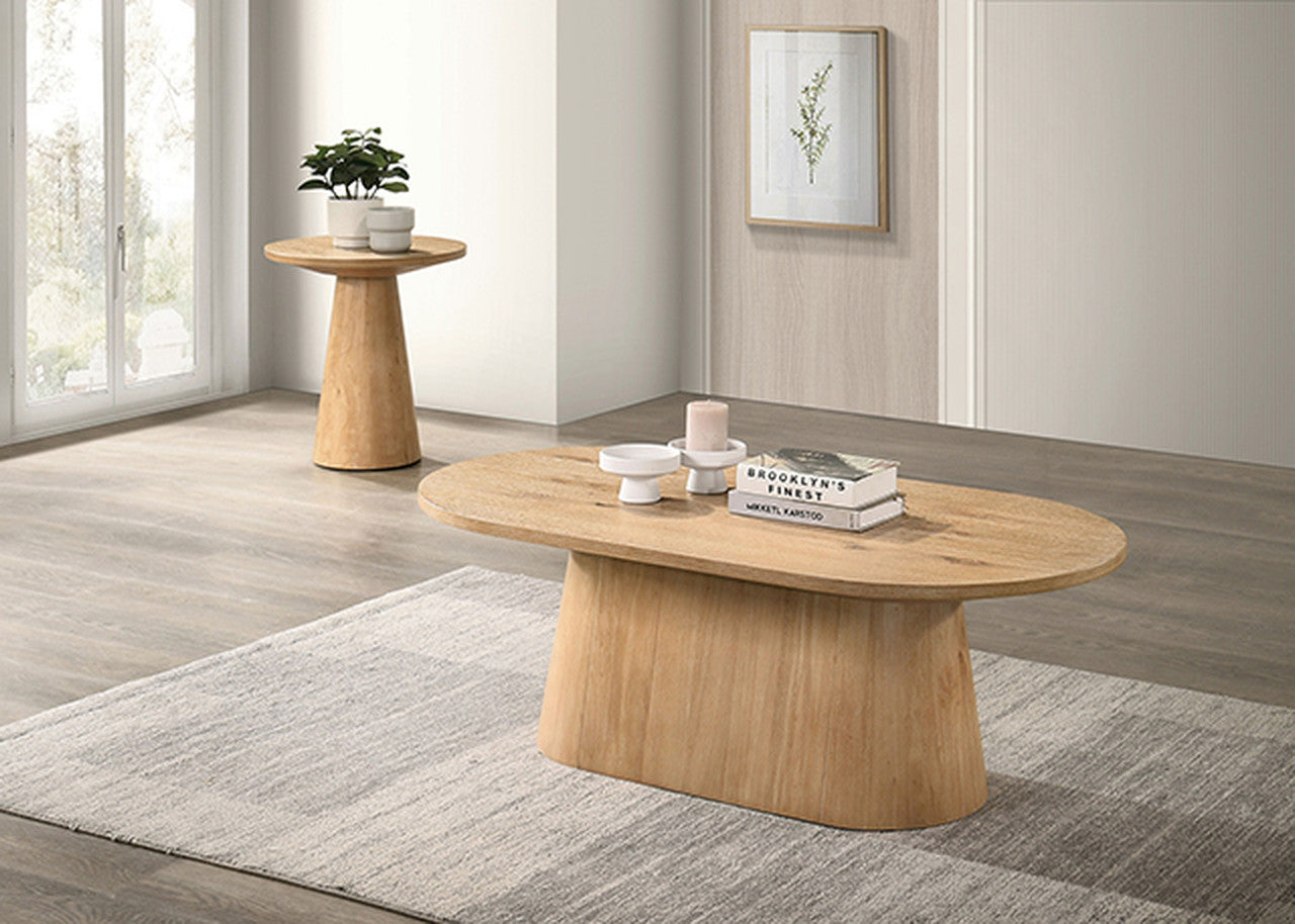 Halewood Oak Oval Cocktail Table - Ornate Home