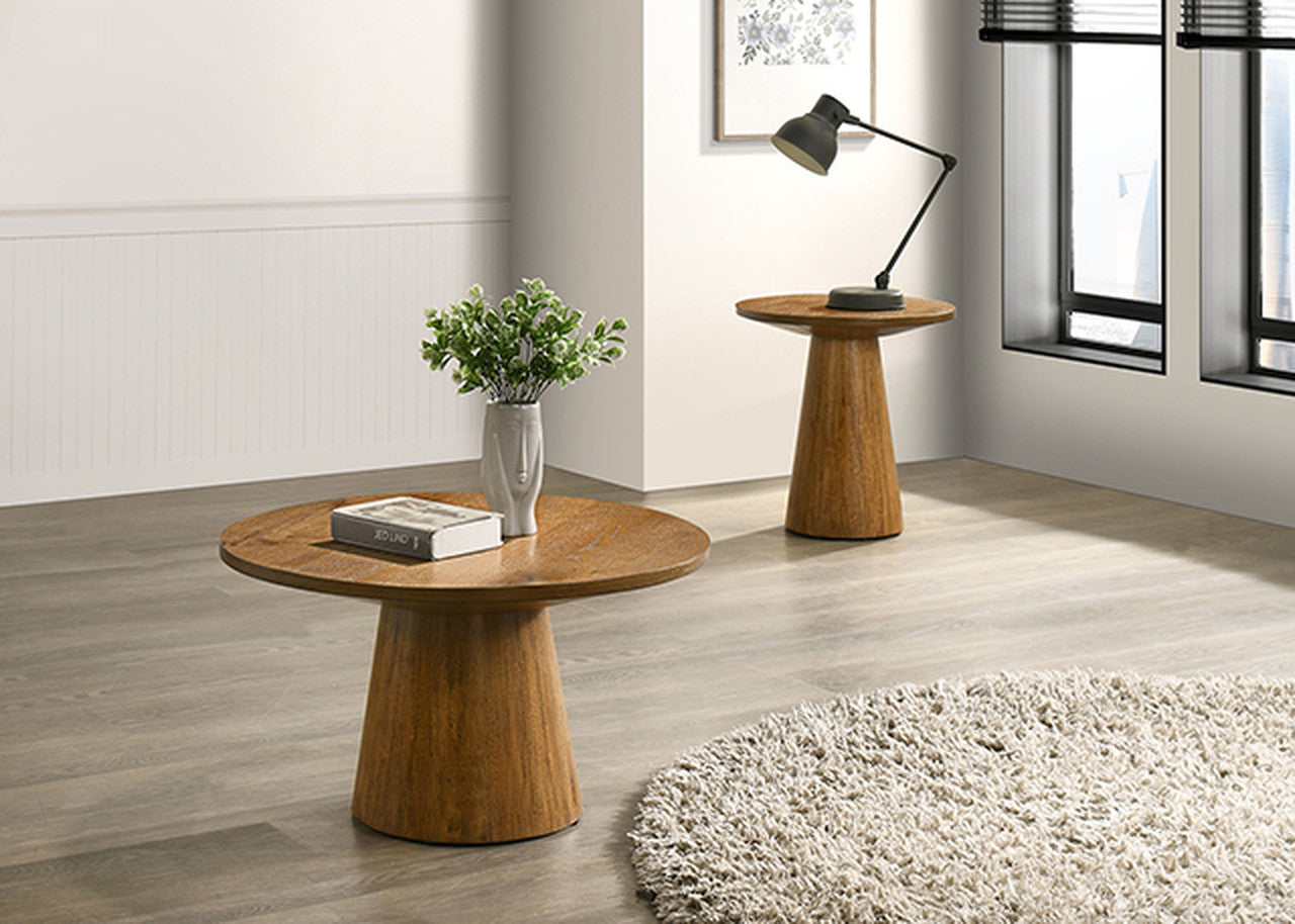 Halewood Walnut 29" Round Cocktail Table - Ornate Home