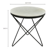 Haley Black Side Table - Ornate Home