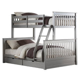Haley II Gray Bunk Bed (Twin/Full) - Ornate Home