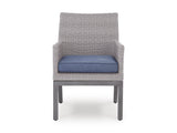 Half Moon Beach Blue/Gray Arm Chair With Cushion (Set of 2) - Ornate Home