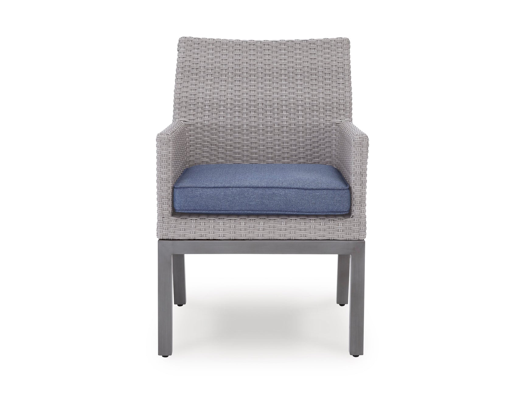Half Moon Beach Blue/Gray Arm Chair With Cushion (Set of 2) - Ornate Home