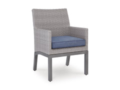 Half Moon Beach Blue/Gray Arm Chair With Cushion (Set of 2) - Ornate Home