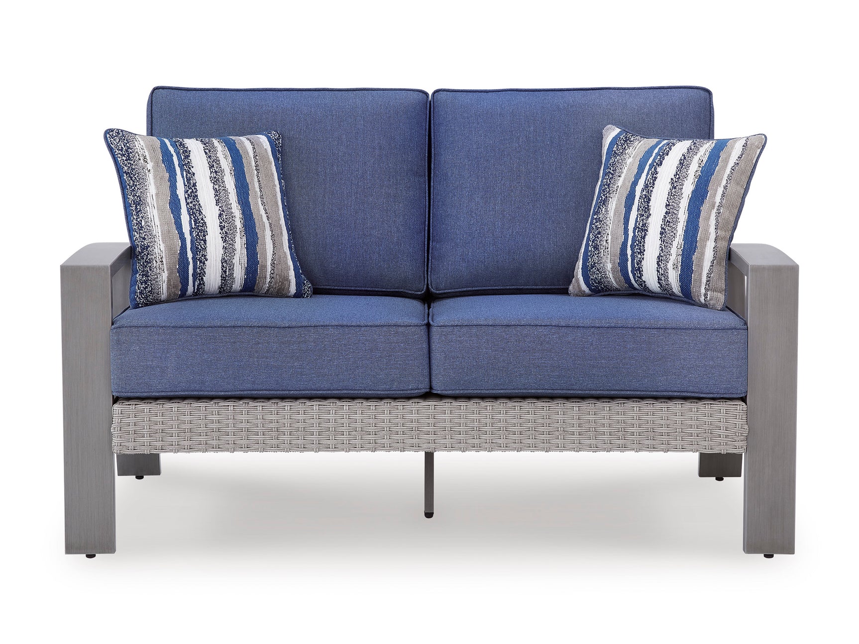 Half Moon Beach Blue/Gray Loveseat w/Cushion - Ornate Home