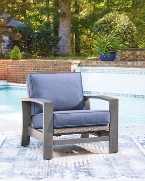 Half Moon Beach Blue/Gray Spring Lounge Chair - Ornate Home