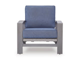Half Moon Beach Blue/Gray Spring Lounge Chair - Ornate Home