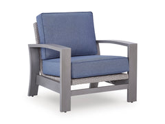 Half Moon Beach Blue/Gray Spring Lounge Chair - Ornate Home